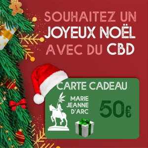 Souhaitez Joyeux Noël avec du CBD avec la Carte Cadeau Marie-Jeanne d'Arc