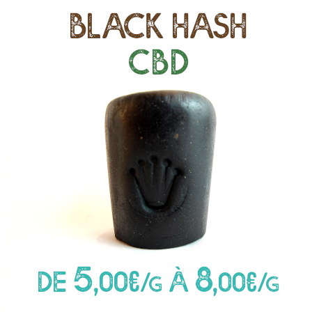 Résine Black Hash CBD en vente chez Marie-Jeanne d'Arc